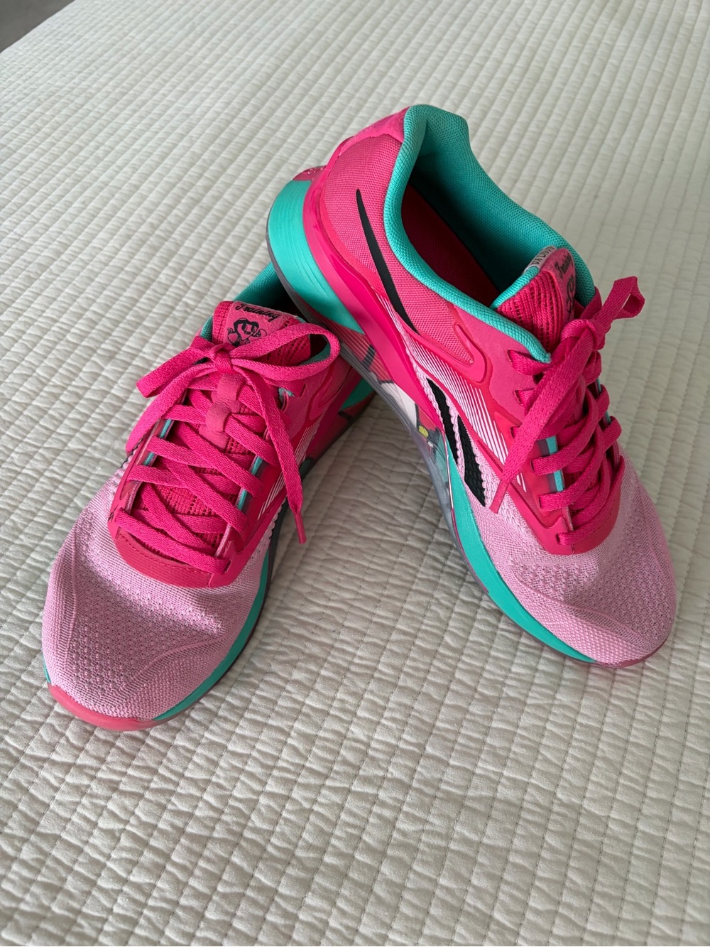 Reebok Women’s Pink and Teal Athletic Running Shoes
